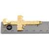 10K Yellow Gold Nugget Ore Style Cross Pendant Blood Dripping Unisex Charm 2.25"