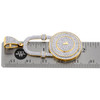 10K Yellow Gold Real Diamond Padlock Pendant Designer Pave Set Charm 0.88 CT.