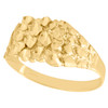Anello da mignolo stile Nugget Ore da uomo in vero oro giallo 10 carati, fascia fantasia personalizzata da 10,5 mm