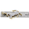 10K Yellow Gold Genuine Diamond Unicorn Pendant Race Horse Charm 2.2" | 1.06 CT.