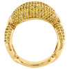 10-karätiger Gelbgold-Puff Gucci Link-Ring mit gelbem Diamant am kleinen Finger, 14 mm, ausgefallenes Band, 1,8 ct