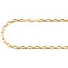 Genuine 14K Yellow Gold Fancy Link Oval Rectangle Chain 4mm Necklace 24" and 26"