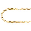 Genuine 14K Yellow Gold Fancy Rectangle Oval Link Chain 5mm Necklace 24" and 26"