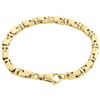 massives handgefertigtes italienisches Fancy-Glieder-Statement-Armband aus 14 Karat Gelbgold, 6,50 mm | 9"