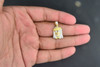 Yellow Diamond Mini Jesus Piece Face Pendant .925 Yellow Finish Charm 0.15 CT.