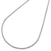 10K White Gold Adjustable Quadra Wheat Chain Necklace 22" Dangling 6mm Heart