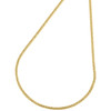 collana con catena di grano quadra regolabile in oro giallo 10k da 22" con cuore pendente da 6 mm