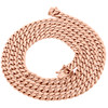 10K Rose Gold 9.25mm Hollow Miami Cuban Link Chain Box Clasp Necklace 18-24 Inch