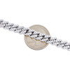 10K White Gold 8mm Diamond Miami Cuban Choker Prong Chain 18" Necklace 10.15 CT.