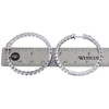 10K White Gold Diamond One Row Bezel Set 1.55" Hoops Huggie Earrings 1.50 CT.