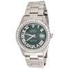 Mens 1601 Rolex 36mm DateJust Oyster Green Roman Numeral Diamond Watch 2.75 CT.