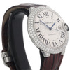 Ballon bleu de Cartier 42mm orologio da uomo con quadrante argentato e diamanti rif. w69016z4 3,50 ct