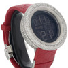 Maßgeschneiderte Herren-Vollgehäuse-Digitaluhr in Rot, Gucci ya114212, echte Diamantuhr, 9 ct.