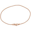 10K Rose Gold Solid Box Franco Shiny 10" Anklet Bracelet Thick Lobster Clasp