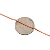 collana con chiusura a moschettone spessa in oro rosa 10 carati da 1,50 mm con catena solida 18-24"