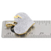 10K Yellow Gold Diamond Dome Heart w/ Lightning Bolt Pendant 1.05" Charm 0.70 CT