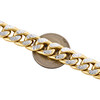 10K Yellow Gold Mens 10.5mm Diamond Cut Hollow Miami Cuban Bracelet Box Clasp 8"