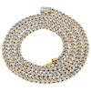 10K Yellow Gold Mens 5.25mm Miami Cuban Link Diamond Chain 22" Necklace 2.10 CT.