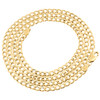 14K Yellow Gold Plain 3.75mm Hollow Curb / Cuban Link Chain Necklace 18-24 Inch