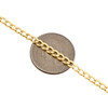 14K Yellow Gold Plain 3.75mm Hollow Curb / Cuban Link Chain Necklace 18-24 Inch