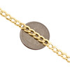 14K Yellow Gold Plain 5.20mm Hollow Curb / Cuban Link Chain Necklace 20-24 Inch