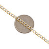14K Yellow Gold Hollow Diamond Cut 3.50mm Curb Cuban Link Chain Necklace 18-24"