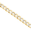 14K Yellow Gold Hollow Diamond Cut 7.75mm Curb Cuban Link Chain Necklace 18-30"