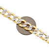 14K Yellow Gold Hollow Diamond Cut 9.50mm Curb Cuban Link Chain Necklace 22-30"