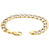 bracelet à maillons cubains en or jaune 14 carats taille diamant creux 10,75 mm 8 - 9 pouces