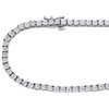 Mens 1 Row Necklace Genuine Diamond Link Choker Chain 18" Sterling Silver 1/2 CT.
