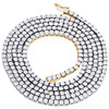 1-reihige Herren-Halskette mit Diamant-Tennisglieder-Chokerkette, 18"-Sterlingsilber, 1/2 ct.