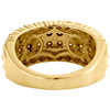 10K Yellow Gold Mens Diamond Pinky Ring 11mm Miracle Set Wedding Band 0.92 CT.