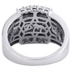 10K White Gold Mens Genuine Diamond Statement Pinky Ring 15mm Wedding Band 1 CT.