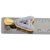 10K Yellow Gold Diamond Initial A Pendant 1.20" Mini Bubble Letter Charm 1/2 CT.