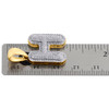 10K Yellow Gold Diamond Initial H Pendant 1.20" Mini Bubble Letter Charm 5/8 CT.