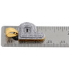 10K Yellow Gold Diamond Initial P Pendant 1.20" Mini Bubble Letter Charm 1/2 CT.