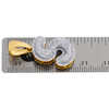 10K Yellow Gold Diamond Initial S Pendant 1.20" Mini Bubble Letter Charm 1/2 CT.