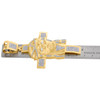 10K Yellow Gold Mens Extra Large Diamond Jesus Cross Pendant 3.9" Charm 1.25 CT.