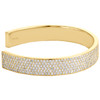 Mens 14K Yellow Gold Genuine Round Diamond Cuff Bangle 9.80mm Bracelet 9.60 CT.