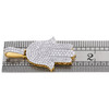 10K Yellow Gold Hamsa Hand of Fatima Diamond Pendant 1.50" Pave Charm 1.50 CT.