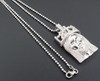 Mini Diamond Jesus Face Crown Pendant .925 Sterling Silver Charm 1 Ct. w/ Chain