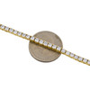Mens 10K Yellow Gold 1 Row Necklace Diamond Tennis Link 24" Choker Chain 6 CT.