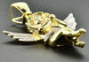 Genuine Diamond Mini Angel Pendant 10K Yellow Gold 2.02 Inch Charm 0.45 Ct