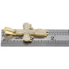 10K Yellow Gold Mens Diamond 3D Dome Drip Cross Pendant 1.70" Pave Charm 1.70 CT