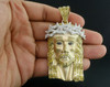 Yellow Diamond Jesus Matte Satin Pendant Mens XL 10K Yellow Gold Charm 8.72 Ct.