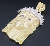 Yellow Diamond Jesus Matte Satin Pendant Mens XL 10K Yellow Gold Charm 8.72 Ct.