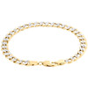 14K Yellow Gold Hollow Diamond Cut 6.50mm Curb / Cuban Link Bracelet 8 - 9 Inch