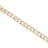 bracelet à maillons cubains en or jaune 14 carats, taille diamant creux de 6,50 mm, 8 à 9 pouces