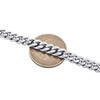 10K White Gold Mens 6.50mm Solid Miami Cuban Link Fancy Box Clasp Bracelet 8"