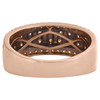 Mens 14K Rose Gold Round Cut Diamond Wedding Ring 8mm Channel Set Band 0.78 CT.